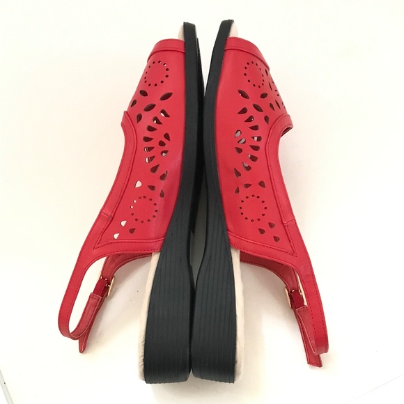COMFORTVIEW Red Comfort Sandals Slingback Mary Women’s Size 9.5 WIDE WIDTH - Picture 11 of 16
